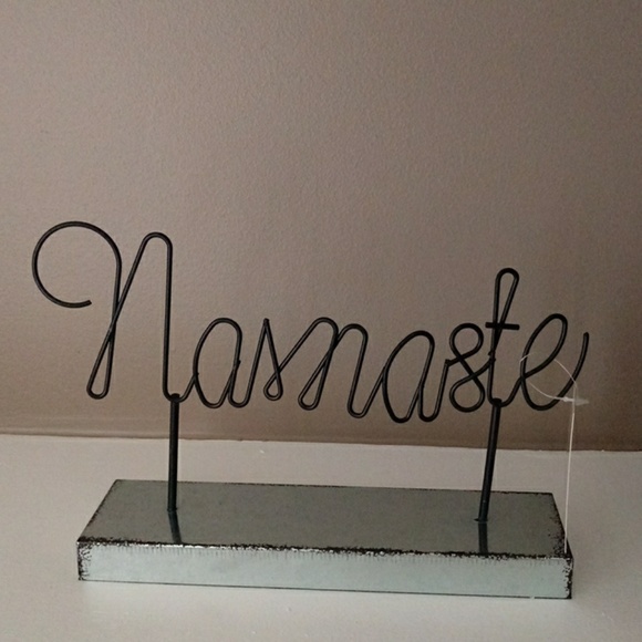 Room + Retreat Other - Wire message tabletop decor "Namaste"
